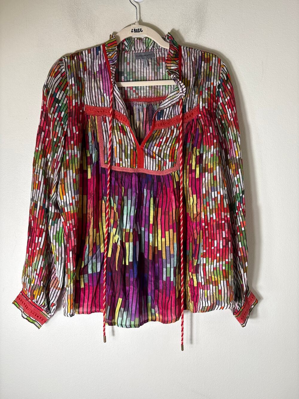 Conditions Apply Multicolor Long Sleeve Boho Tunic Sz S
